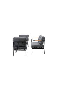 Pehnna Sofaset Loungeset Steel - Black / Dark grey