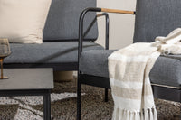 Pehnna Sofaset Loungeset Steel - Black / Dark grey