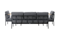 Pehnna Sofaset Loungeset Steel - Black / Dark grey