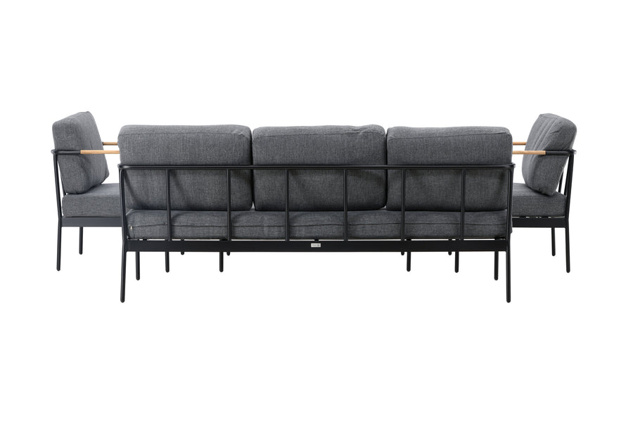 Pehnna Sofaset Loungeset Steel - Black / Dark grey