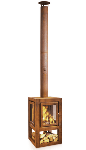 QUARUBA XXL poêle à bois - Quatre vitres