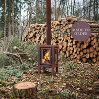 QUARUBA XXL vedkamin - Fyra glas