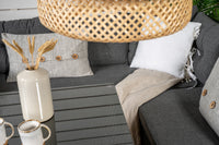 WATFORD Hjørnegruppe med sofabord svart/grå