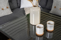 WATFORD Hjørnegruppe med sofabord svart/grå