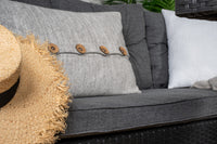 WATFORD Hjørnegruppe med sofabord svart/grå