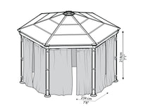 Myggnät För ROMA Hexagonal Paviljong