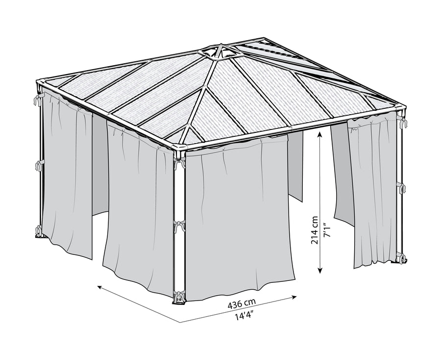 Myggnät För PALERMO Paviljong