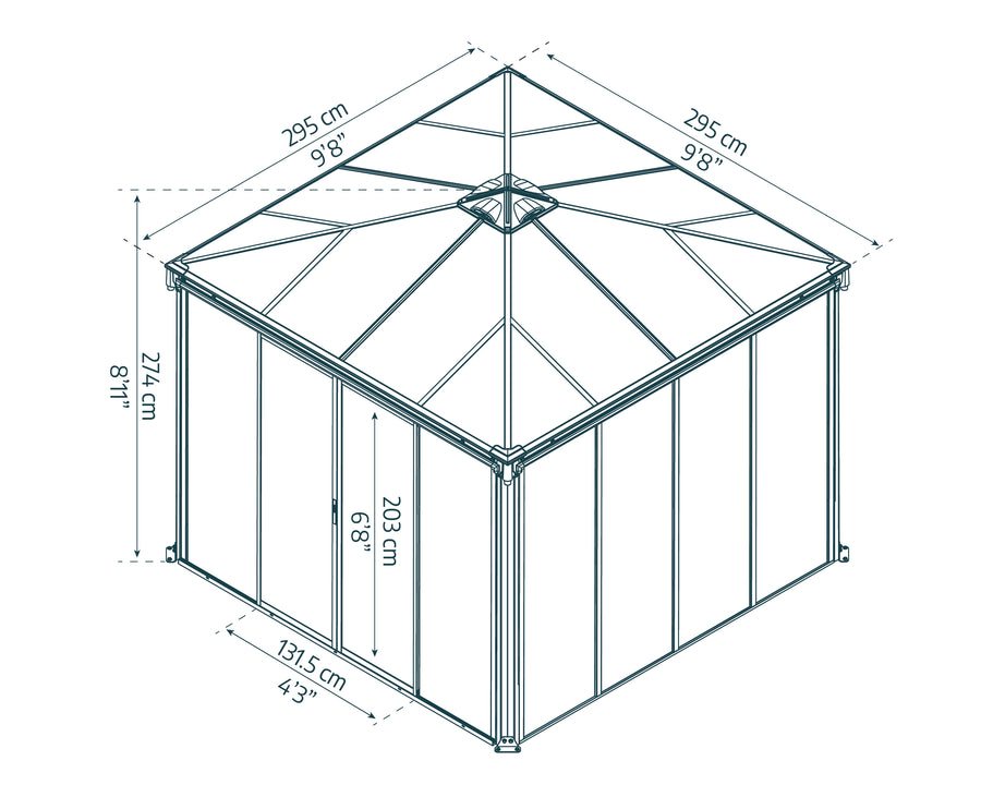 LEDRO paviljong og drivhus