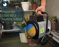 CANOPIA 2400W bærbar elektrisk drivhusvarmer med vifte og digital styring