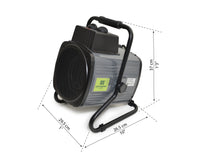 CANOPIA 2400W bærbar elektrisk drivhusvarmer med vifte og digital styring