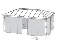 Gardinsett for DALLAS paviljong