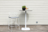 Milano barbord metal - hvid/rundt ø70