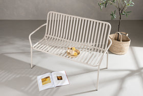 Peking soffa - beige / alu