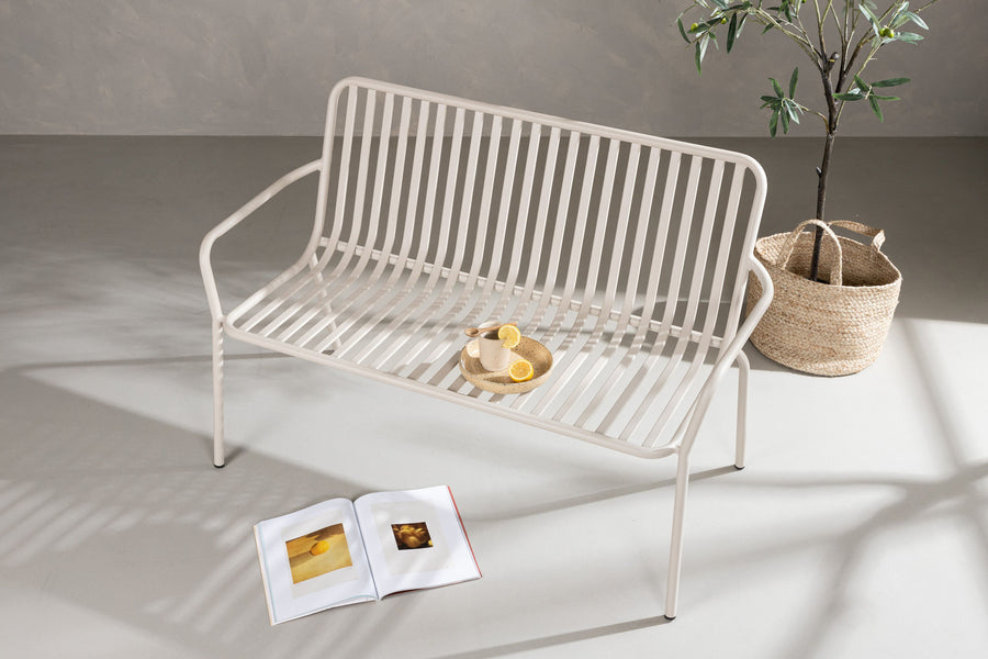 Peking soffa - beige / alu