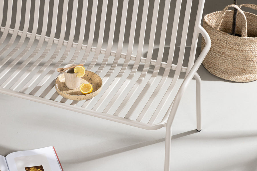 Peking soffa - beige / alu