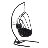 Panay hængestol metal - sort/sort