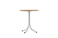Holmsund cafébord ø65 - zink / teak