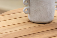 Holmsund cafébord ø65 - zink / teak