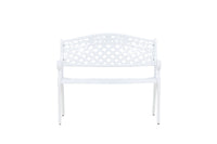 Mafra bænk - hvid metal