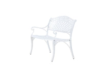 Mafra bænk - hvid metal