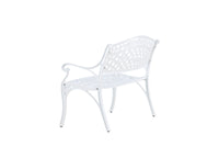 Mafra bænk - hvid metal