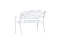 Mafra bænk - hvid metal