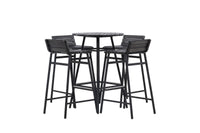 Mexico barsett - svart metall / svart akasie