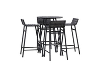 Mexico barsett - svart metall / svart akasie