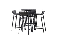 Mexico barsett - svart metall / svart akasie