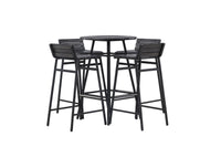 Mexico barsett - svart metall / svart akasie