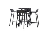 Mexico barsett - svart metall / svart akasie