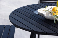 Mexico barsett - svart metall / svart akasie