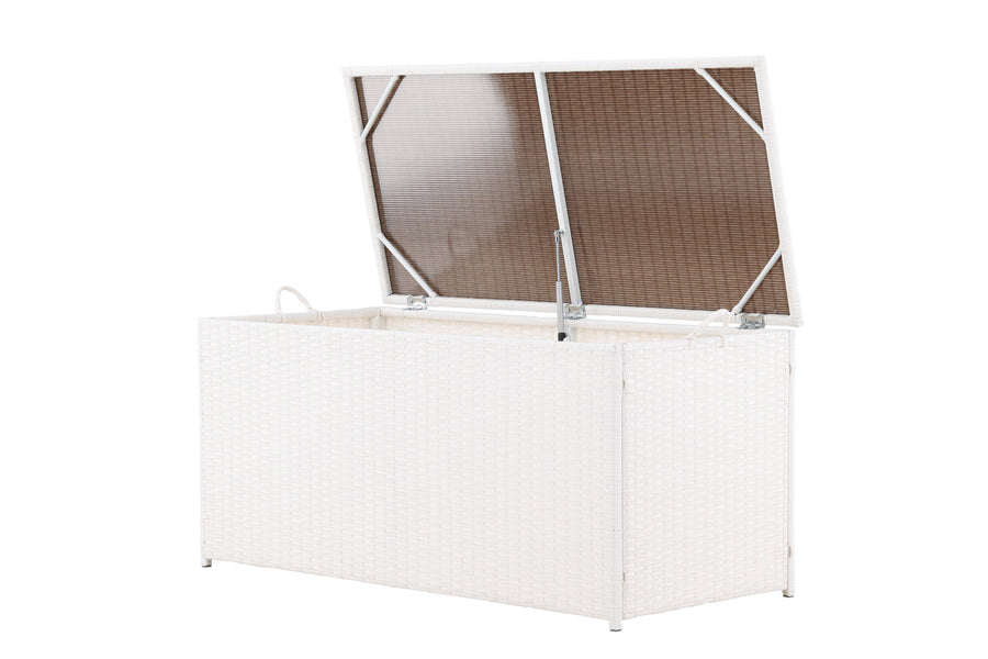 London dynbox - hvid / hvid rattan