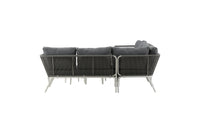 ROXO Hjørnegruppe med sofabord hvid/grå