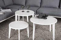 ROXO Hjørnegruppe med sofabord hvid/grå