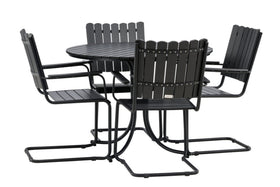 HOLMSUND Ensemble de salle à manger noir