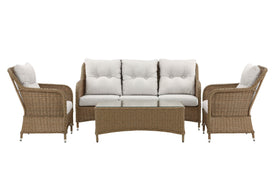 Vikelund sofa gruppe med sofabord - natur / beige