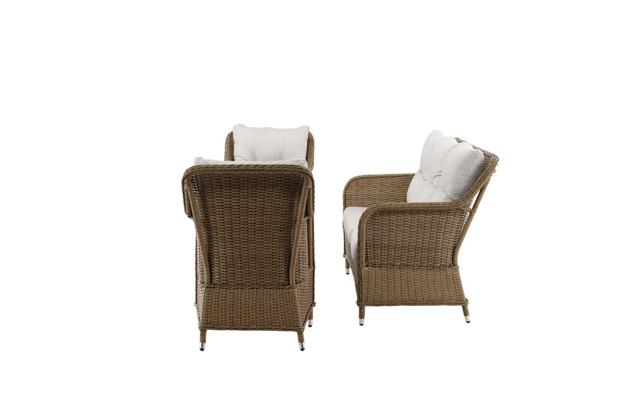 Vikelund sofagruppe med sofabord - natur / beige