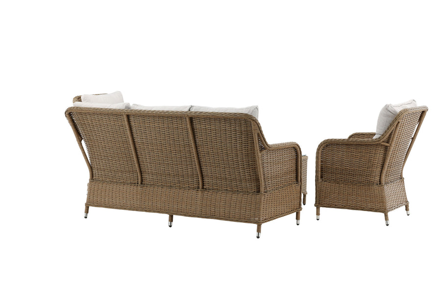 Vikelund sofa gruppe med sofabord - natur / beige