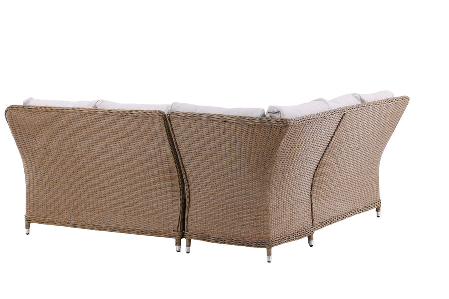 Vikelund hjørnesofa med sofabord - natur / beige