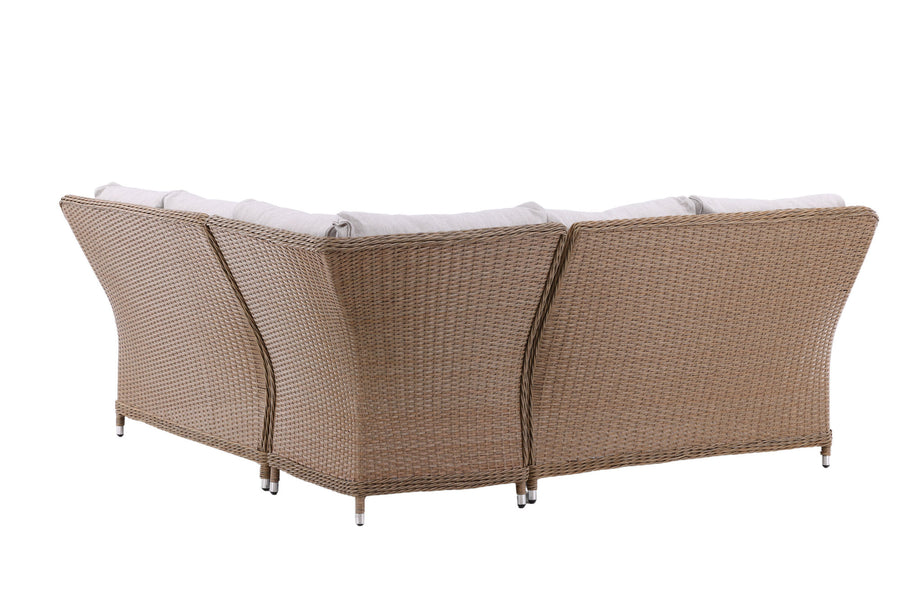 Vikelund hjørnesofa med sofabord - natur / beige