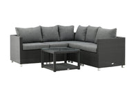 Vamos hörnsoffa med soffbord