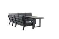 Barcelona hörnsoffa med soffbord - svart