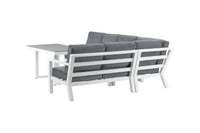 Barcelona hjørnesofa med sofabord - hvit