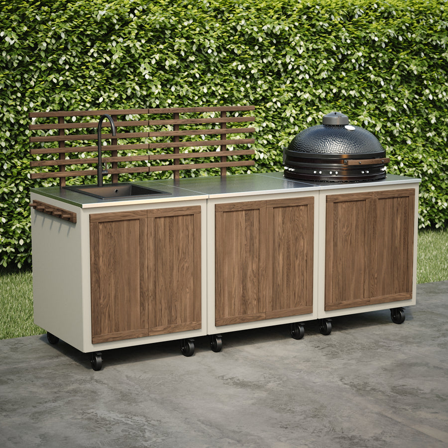 Gastro utekökskombination med 3 moduler + Kamado Nordic Flame 25"