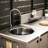 UMAMI udekøkkenpakke, vaskemodul, modul 1 og modul 2, beige / rustfrit