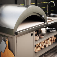 UMAMI udendørs køkkenpakke, vaskemodul samt modul 3, beige/rustfrit