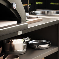 UMAMI udendørs køkkenpakke, vaskemodul samt modul 3, beige/rustfrit