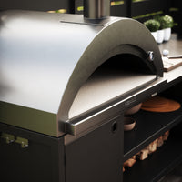 UMAMI udekøkkenpakke, vaskmodul, hjørnemodul, modul 3, sort / rustfrit