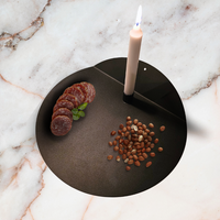 Ost / charkbricka med ljushållare